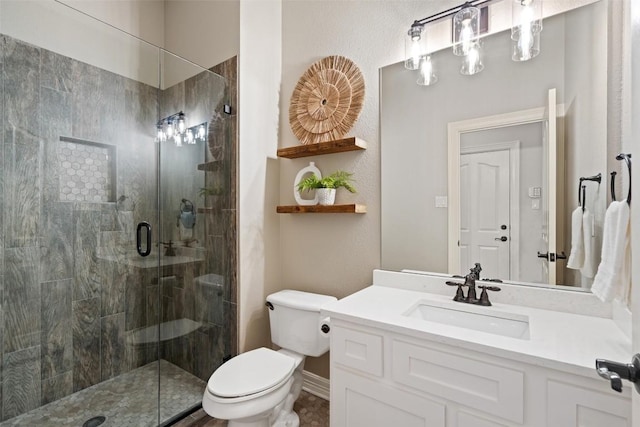 30302 Berry Creek Dr, Georgetown, TX 78628 - full bath with a shower stall, toilet, and vanity