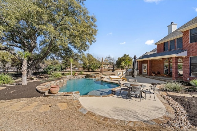 30302 Berry Creek Dr, Georgetown, TX 78628 - outdoor pool featuring a jacuzzi and a patio