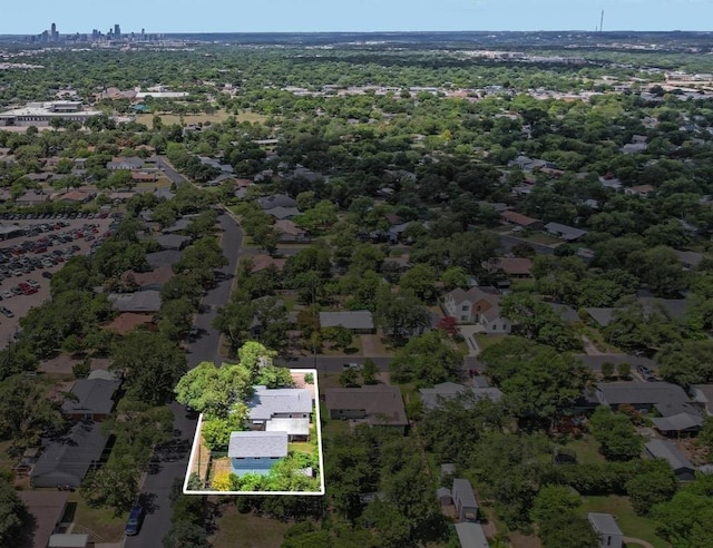 1500 Villanova Dr, Austin, TX 78757 - aerial view of property and surrounding area featuring property boundaries highlighted