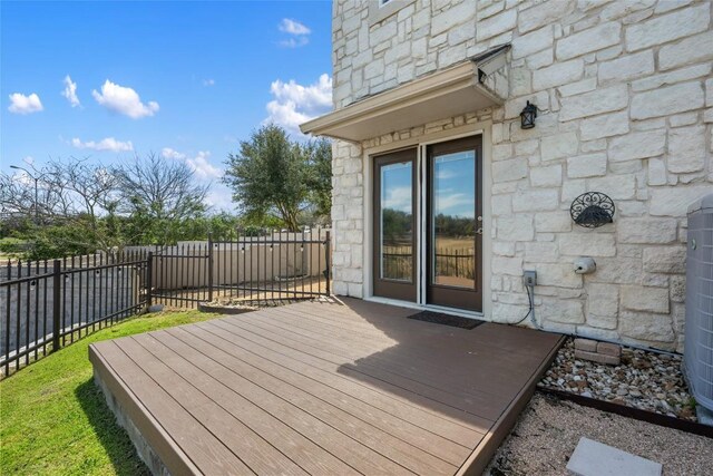 wooden deck with fence