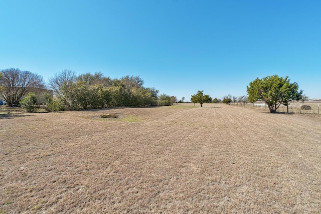 view of yard with a rural view