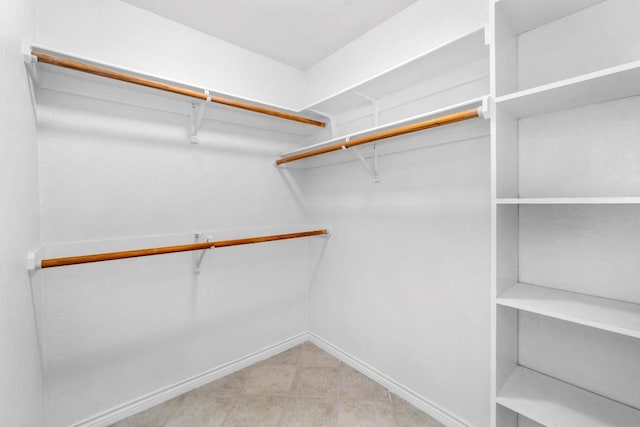 view of walk in closet