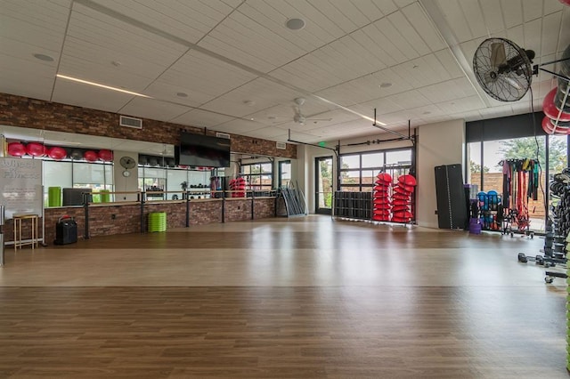 211 Singing Sumac Way, San Marcos, TX 78666 - gym featuring wood finished floors