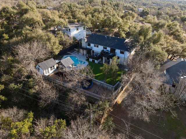4200 Bluffridge Dr, Austin, TX 78759 - view from above of property featuring a pool area