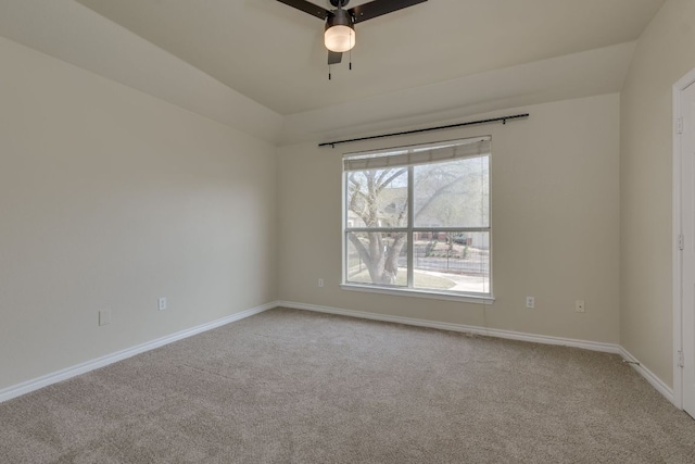12249 Abbey Glen Ln Unit B, Austin, TX 78753 - empty room featuring carpet, ceiling fan, and baseboards