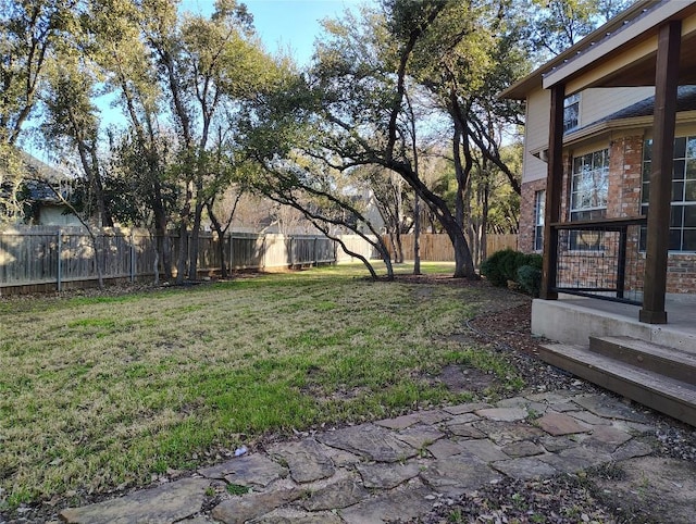 view of yard with fence private yard