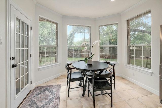 view of sunroom