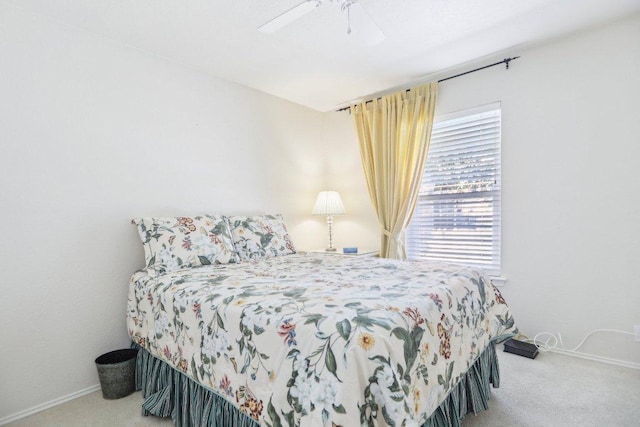16710 Sabertooth Dr, Round Rock, TX 78681 - bedroom with carpet floors, baseboards, and ceiling fan