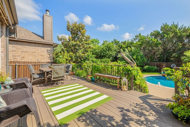 5312 Fort Benton Dr, Austin, TX 78735 - wooden deck with outdoor dining area and fence