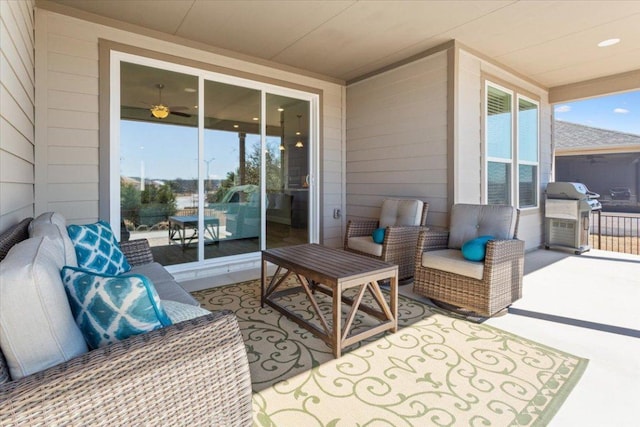 view of patio / terrace featuring area for grilling