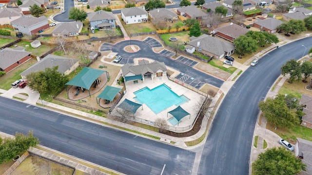 701 Portchester Castle Path, Pflugerville, TX 78660 - aerial view of property's location featuring a pool and nearby suburban area