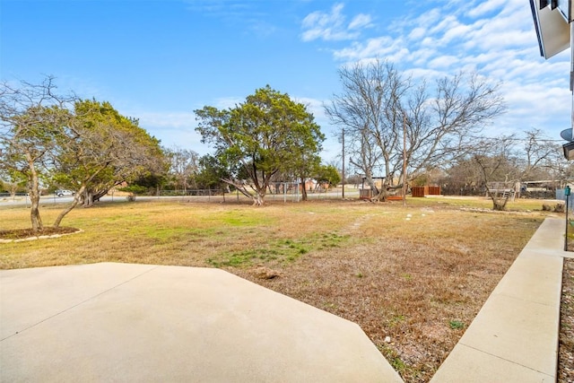 view of yard featuring a patio area