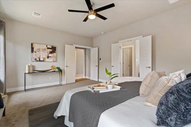 3011 Chisholm Trl, Austin, TX 78734 - bedroom with carpet flooring and a ceiling fan
