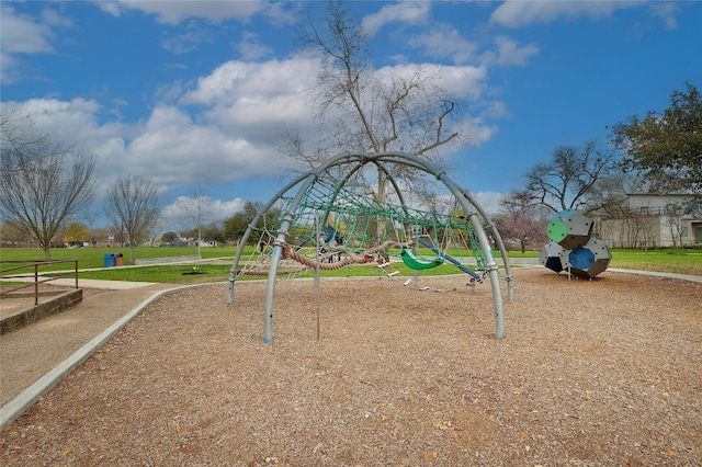 community play area with a yard