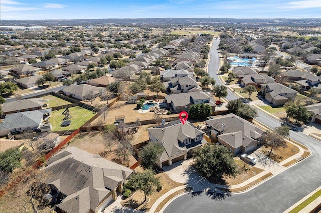 birds eye view of property featuring a residential view