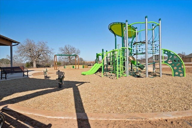 view of community jungle gym