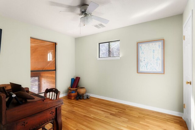 603 N Tumbleweed Trl, Austin, TX 78733 - office space with light wood finished floors and a ceiling fan