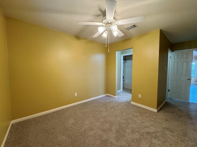627 Columbine Ave, Cedar Park, TX 78613 - carpeted spare room featuring ceiling fan and baseboards