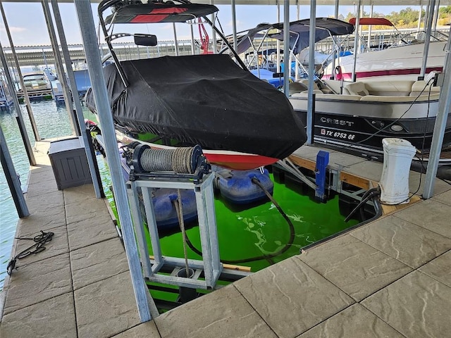 5608 Arroyo Rd, Austin, TX 78734 - dock area with boat lift and a water view