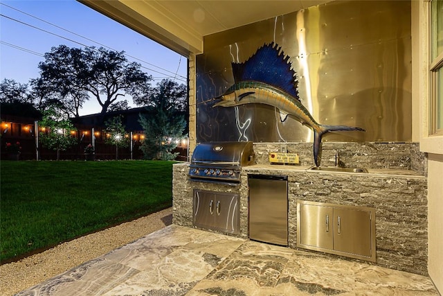 5608 Arroyo Rd, Austin, TX 78734 - view of patio / terrace featuring a sink and an outdoor kitchen
