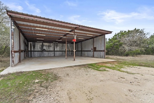 exterior space featuring a detached carport