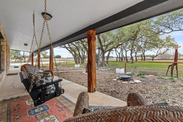 view of patio / terrace with fence