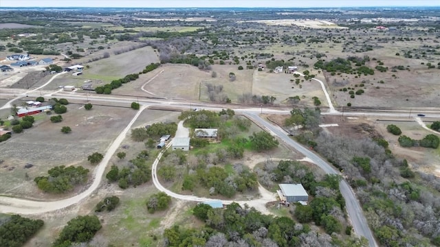 aerial view with a rural view