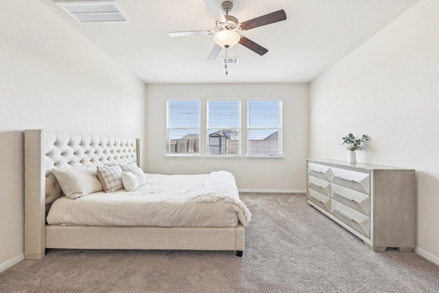20417 Whimbrel Ct, Pflugerville, TX 78660 - bedroom with light colored carpet, baseboards, and ceiling fan