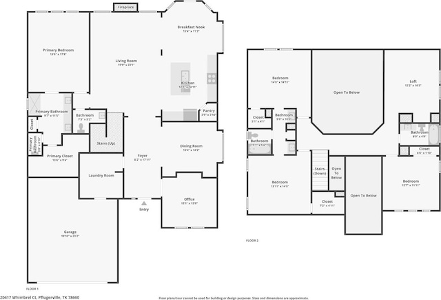 20417 Whimbrel Ct, Pflugerville, TX 78660 - property floor plan