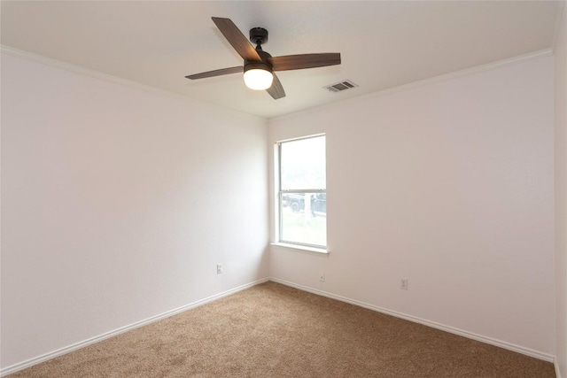 121 Winecup Path, Cedar Creek, TX 78612 - carpeted empty room with ceiling fan and crown molding