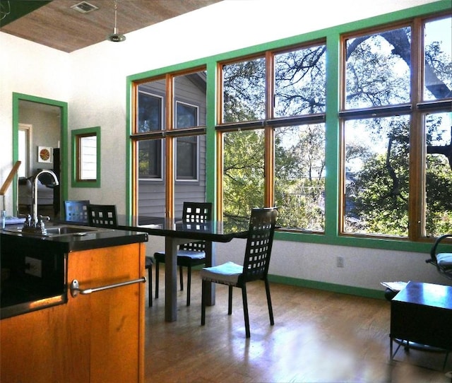 interior space with a wealth of natural light and wood finished floors