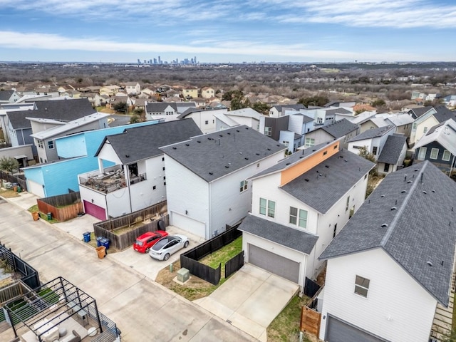 aerial view featuring a residential view