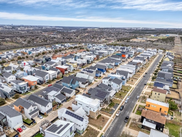 drone / aerial view with a residential view