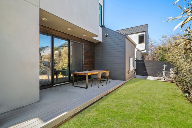 1712 Nash Ave Unit A, Austin, TX 78704 - view of yard with a wooden deck
