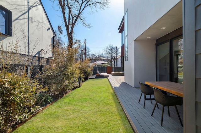 1712 Nash Ave Unit A, Austin, TX 78704 - view of grassy yard featuring a wooden deck