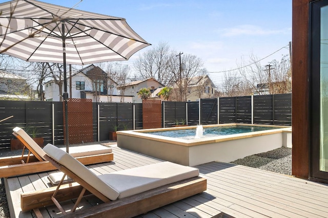 1712 Nash Ave Unit A, Austin, TX 78704 - view of pool featuring a fenced backyard and a deck