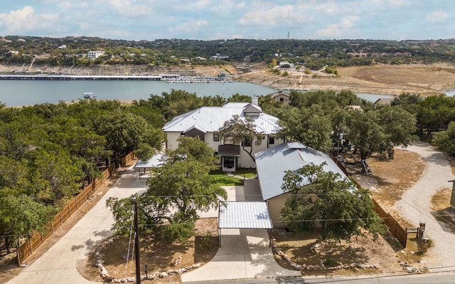 1105 Oak Hurst Rd, Austin, TX 78734 - aerial view of property and surrounding area with a nearby body of water