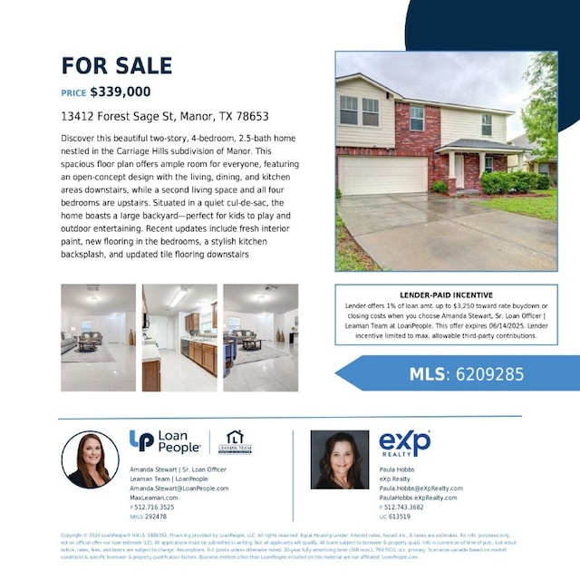 13412 Forest Sage St, Manor, TX 78653 - view of a document with a collage of images