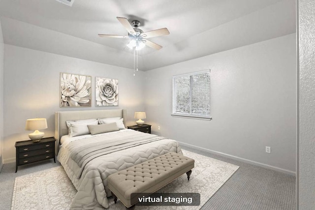 1532 Homewood Cir, Round Rock, TX 78665 - bedroom featuring carpet floors, baseboards, and ceiling fan