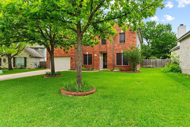 1532 Homewood Cir, Round Rock, TX 78665 - view of front of property featuring concrete driveway, a garage, and brick siding