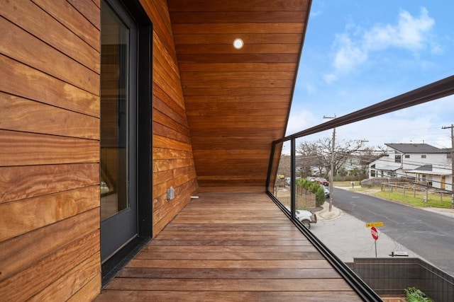 balcony with a residential view