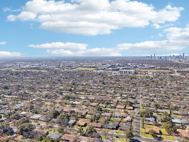 aerial view featuring a view of city