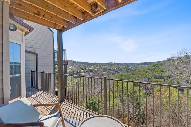 1741 Spyglass Dr Unit 1-232, Austin, TX 78746 - balcony with a forest view