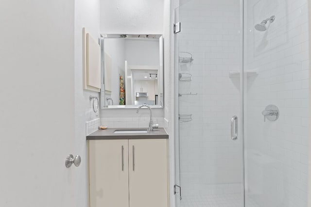 1741 Spyglass Dr Unit 1-232, Austin, TX 78746 - bathroom with a stall shower and vanity
