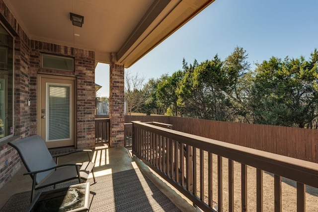 view of balcony