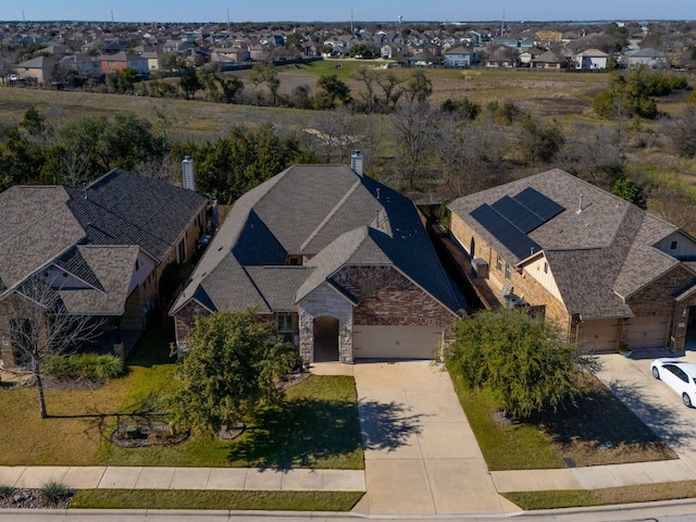 bird's eye view with a residential view