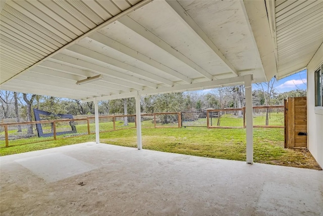 view of patio / terrace with fence