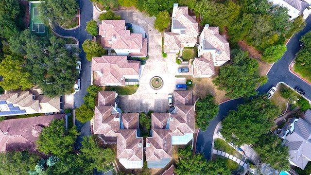 drone / aerial view with a residential view