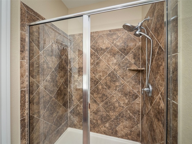 full bathroom featuring a shower stall