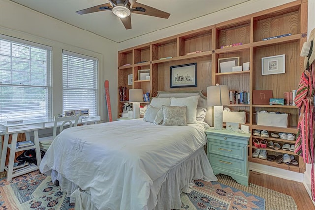 bedroom featuring wood finished floors